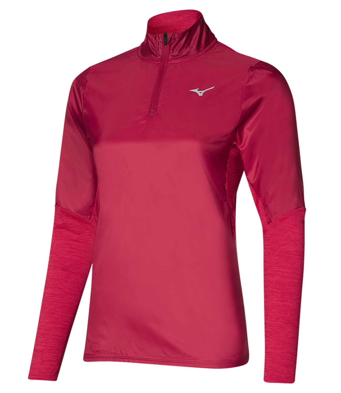 Mizuno Hybrid Ls Hz рубашка женская бордовая