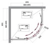 BelBagno Uno-195 UNO-195-R-2-90-P-NERO Душевой уголок радиальный, 90x90, цвет: чёрный
