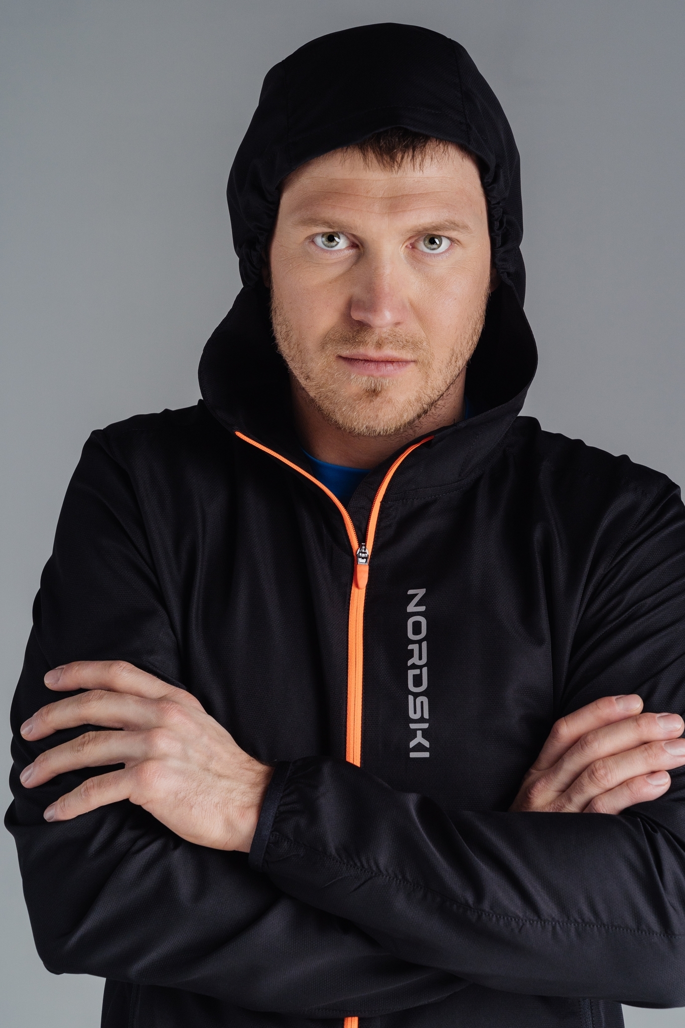 Nordski Jr Run костюм для бега детский черно-оранжевый - 3