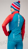 Утеплённый лыжный костюм Nordski Premium Blue/Red 2020 женский