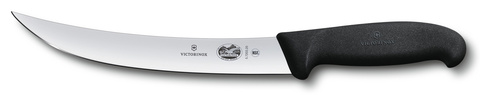Нож Victorinox для разделки мяса, лезвие 20 см изогнутое, черный (5.7203.20)