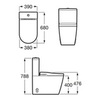 Roca Inspira 803061001 Унитаз-биде напольный приставной In-Wash