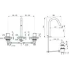 Ideal Standard BC783A2 Двурукоятковый смеситель для раковины под 3 отверстия, с донным клапаном, 5 л/мин Brushed Gold / Шлифованное Золото