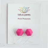 Заглушки для спиц Lotus Yarns Шестигранник фуксия, 1 пара