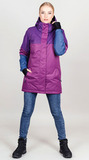 Удлинённая Тёплая Зимняя Куртка Nordski Casual Purple-Iris W