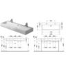 Duravit Vero 454120043 Раковина для мебели, без перелива, с 2 отв. под смес.,1200x470мм, цвет: Белый