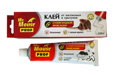 Mr.Mouse (Мистер МАУС) PROF (ПРОФ) клей от грызунов 135 грамм