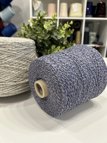 Як 50% с мериносом 50% Natural Fantasy SUPERYAK 460 сине-серое мулине