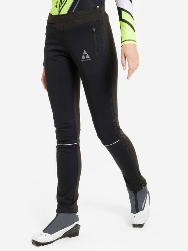 Женские лыжные штаны самосбросы Fischer Softshell Warm черные - 3