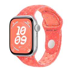 Умные часы Apple Watch Series 10 GPS, 42mm, Silver Aluminium Case with Nike Sport Band M/L, Magic Ember (Серебристый)