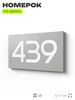 Номер на дверь 439, табличка на дверь для офиса, квартиры, кабинета, аудитории, склада, серая 120х70 мм, Айдентика Технолоджи