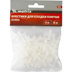 Крестики, 4,0 мм, для кладки плитки, 100 шт.// MATRIX 88092