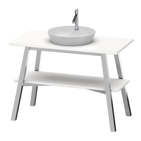 Duravit Cape Cod CC953208585 Консоль 825x1120x570 мм деревянная напольная с 1 полкой, цвет Белый глянцевый