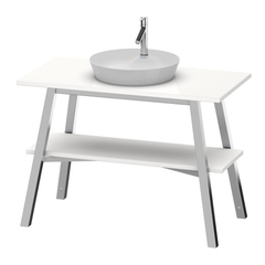 Duravit Cape Cod CC953208585 Консоль 825x1120x570 мм деревянная напольная с 1 полкой, цвет Белый глянцевый фото
