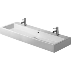 Duravit Vero 454120072 Раковина для мебели, без перелива, с 2 отв. под смес., включая крепление, 1200x470мм, цвет: Белый фото