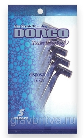 D 27 DORCO TD 705 одноразовый 5шт. фиксированная головка с 2 лезвиями — фото 3