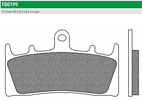 FD0199TS Тормозные колодки дисковые мото ROAD TOURING SINTERED (FDB873ST)   NEWFREN