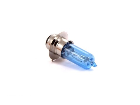 Лампа фары галоген P15D-25-3 12V 35/35W синяя  CN