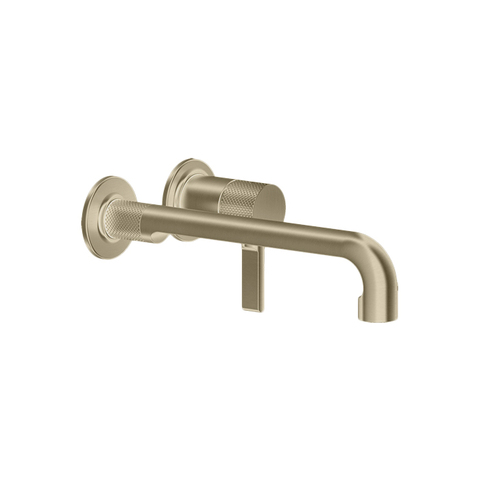 Gessi Inciso 58089#727 Встраиваемый смеситель для раковины с изливом 264-234мм (внешние части), цвет: brushed brass pvd