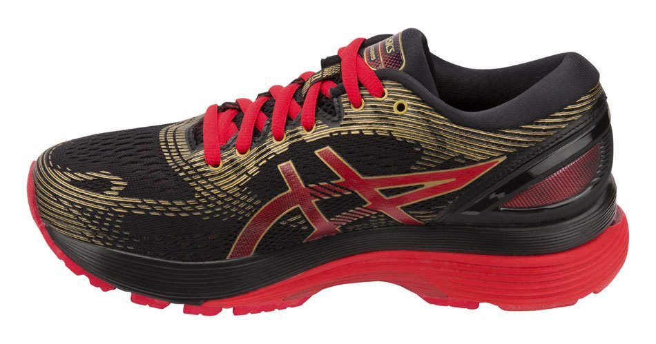 Asics Gel Nimbus 21 кроссовки для бега женские черные-красные - 5