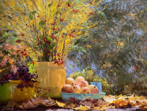Николаев Ю.В. Сентябрь. Россия.  Холст, масло. 2000-е.