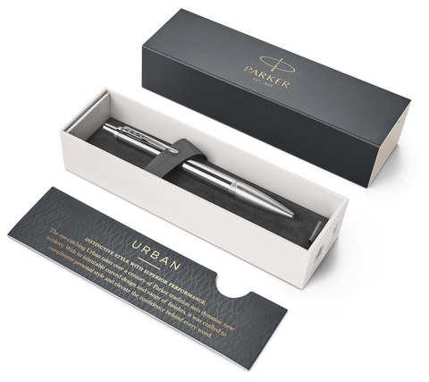 Ручка шариковая Parker Urban Premium K313, Silvered Powder CT (1931578)