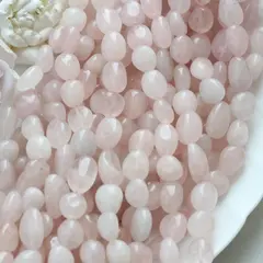 Розовый кварц бусины, 12-20 мм, 1 нить, К257