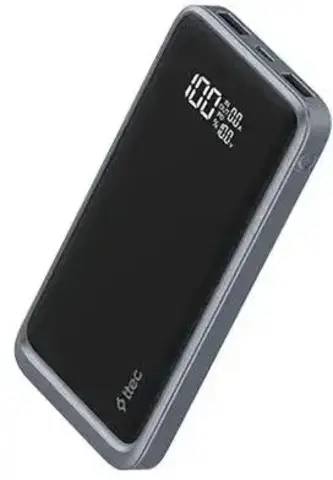 Внешний аккумулятор TTEC ReCharger LCD 20000mAh PD 100W Powerbank USB-C&2*USB-A с кабелем USB-C-USB-C, серый