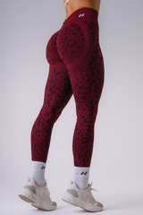 Леггинсы Push-Up Compression Leopard Leggings PRIMAL 849 Винные