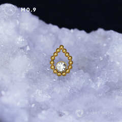 Drop Bead Crystal PVD Yellow-