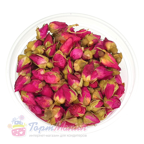 Розы сушёные (бутоны), баночка 20 гр