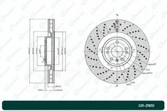 Диск тормозной перфорированный вентилируемый G-brake  GR-21651