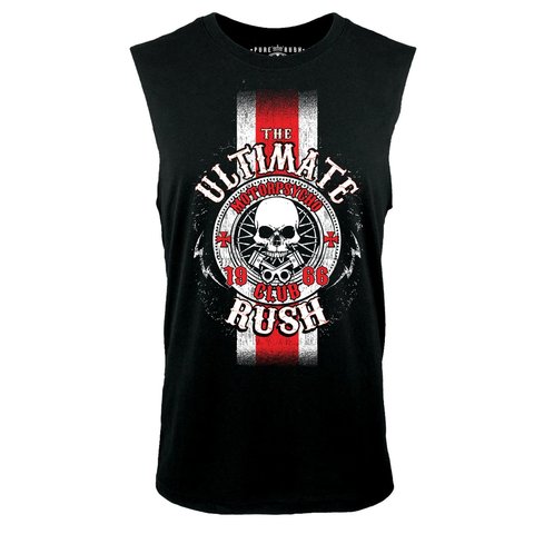 Rush Couture | Майка мужская RUSH PURE MOTORPSYCHO CLUB SLEEVELESS Black RC287 перед