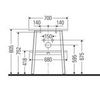Duravit Cape Cod CC953408585 Консоль 805x700x480 мм напольная с 1 полкой, цвет Белый глянцевый