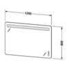 Duravit Luv LU976200000 Зеркало горизонтальное с подсветкой, 800x1600x38