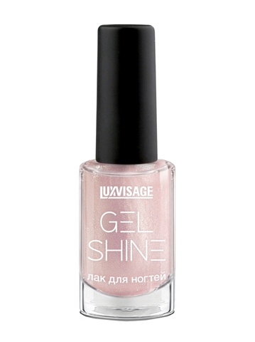 GEL SHINE Лак для ногтей тон 105 светлый розовый с золот. шиммером 9г Lux Visage