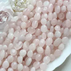 Розовый кварц бусины, 12-20 мм, 1 нить, К257