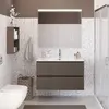 BelBagno UNO-MINI-900-2C-SO-СO База под раковину подвесная с фрезерованными ручками по всей длине фасада с двумя выкатн. ящ., Бежевый Мат,900x395x608