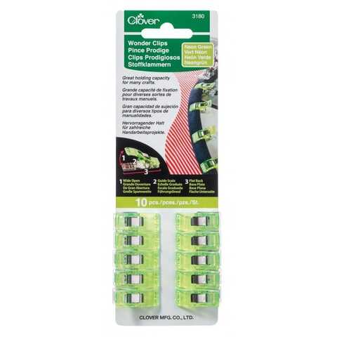 Клипсы для ткани Clover Neon Green 10 шт