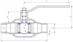 Конструкция LD КШ.Ц.П.GAS.080.025.П/П.02 Ду80