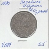 V1827 1980 Западная Африка 100 франков V1827 1980 Западная Африка 100 франков