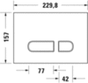 Duravit DuraSystem WD5002012000 Клавиша смыва для унитаза