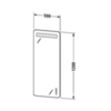 Duravit Luv LU976300000 Зеркало вертикальное с подсветкой, 1200x500x38