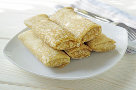блины с мясом