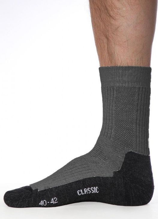Термоноски с шерстью Noname Classic Merino темно-серые