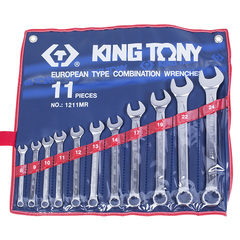 KING TONY (1211MR) Набор комбинированных ключей, 8-24 мм, 11 предметов