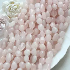 Розовый кварц бусины, 12-20 мм, 1 нить, К257
