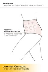 Трусы высокие YSABEL MORA 19637 High waist shaping_Черный