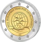 EU124 2015 Бельгия Европейский год развития 2 евро UNC