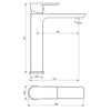 Damixa 470250000 Apollo Высокий смеситель для умывальника. хром